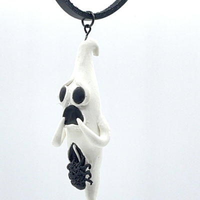 Glow in the dark ghost and spider necklace.